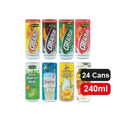 Vitamax / Mr Tea Ready to Drink- Mix And Match/ Low Fat No Cholesterol Halal 24cans/carton