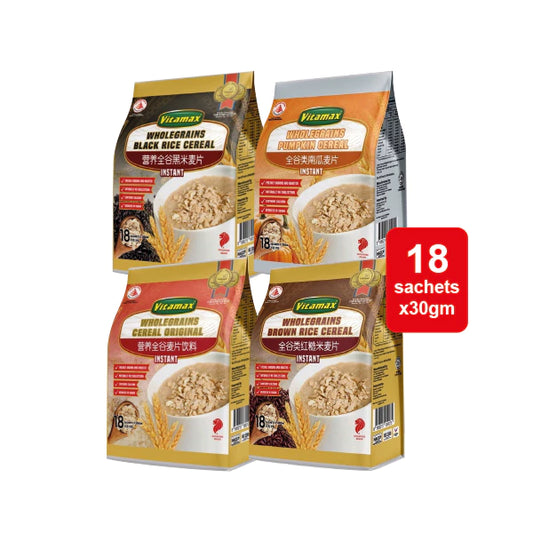 Vitamax Low Fat, Low Cholesterol Whole Grains Original Cereal, Per Pack 18 Sachets 30grams