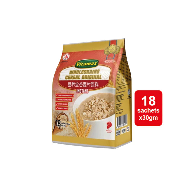 Vitamax Low Fat, Low Cholesterol Whole Grains Original Cereal, Per Pack 18 Sachets 30grams