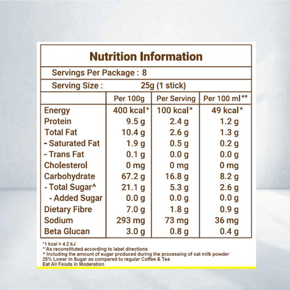 Vitamax Oat Latte 25g x 8 Sachets