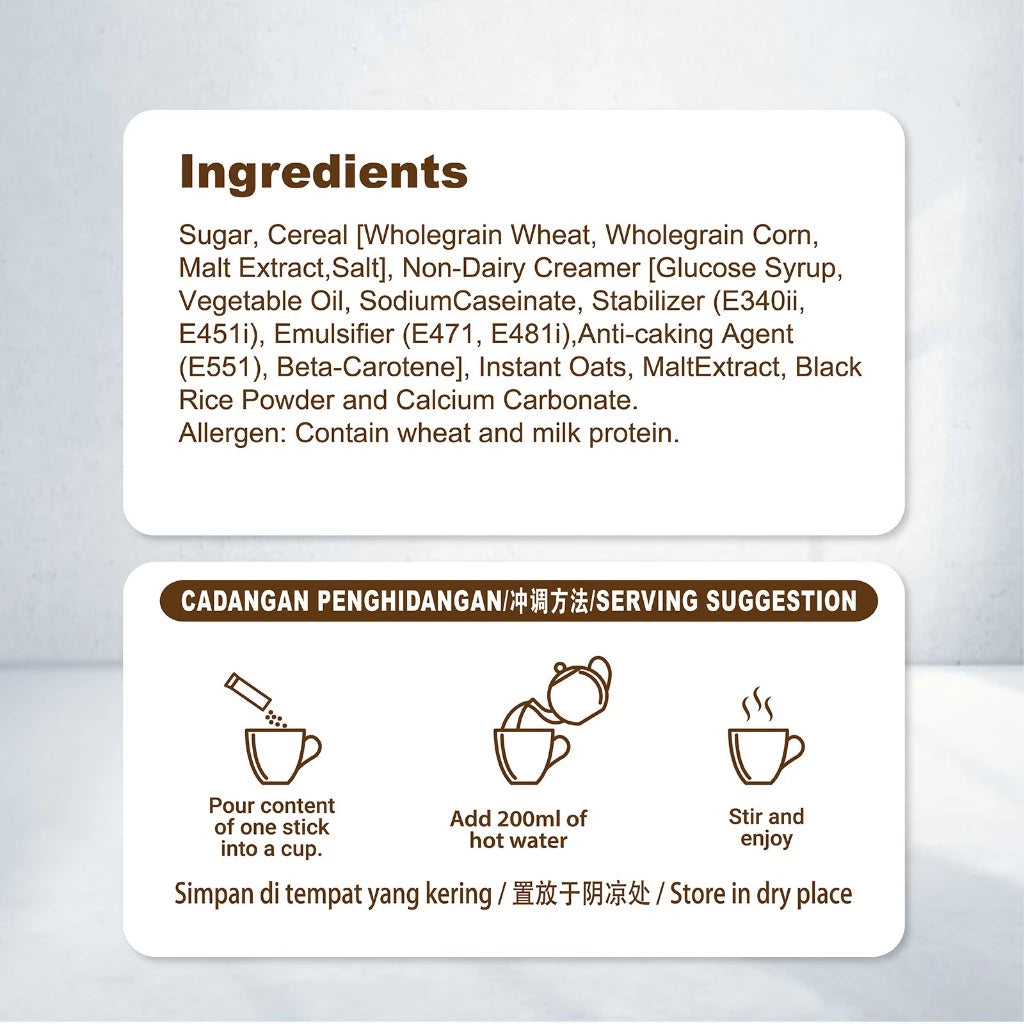 Vitamax Instant Cereal-Black Rice Cereal 3 IN 1 18s x 2pkts