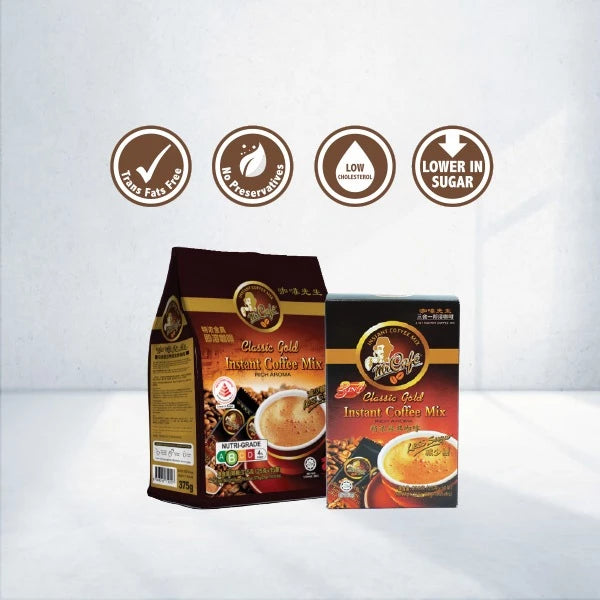 Mr Cafe Classic Gold Instant Coffee Mix 15s
