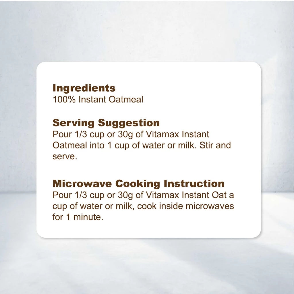 Vitamax - Instant Oat Meal (Jar) 900g